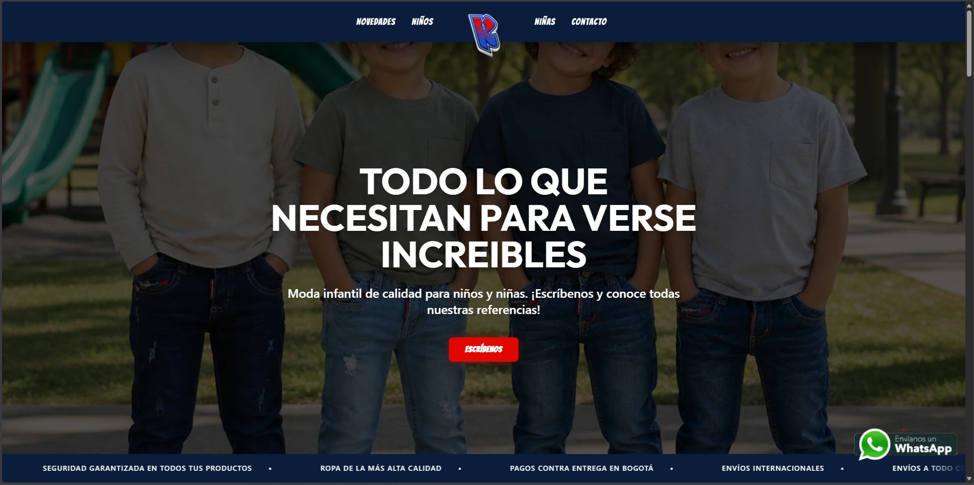 Kani Kids homepage screenshot